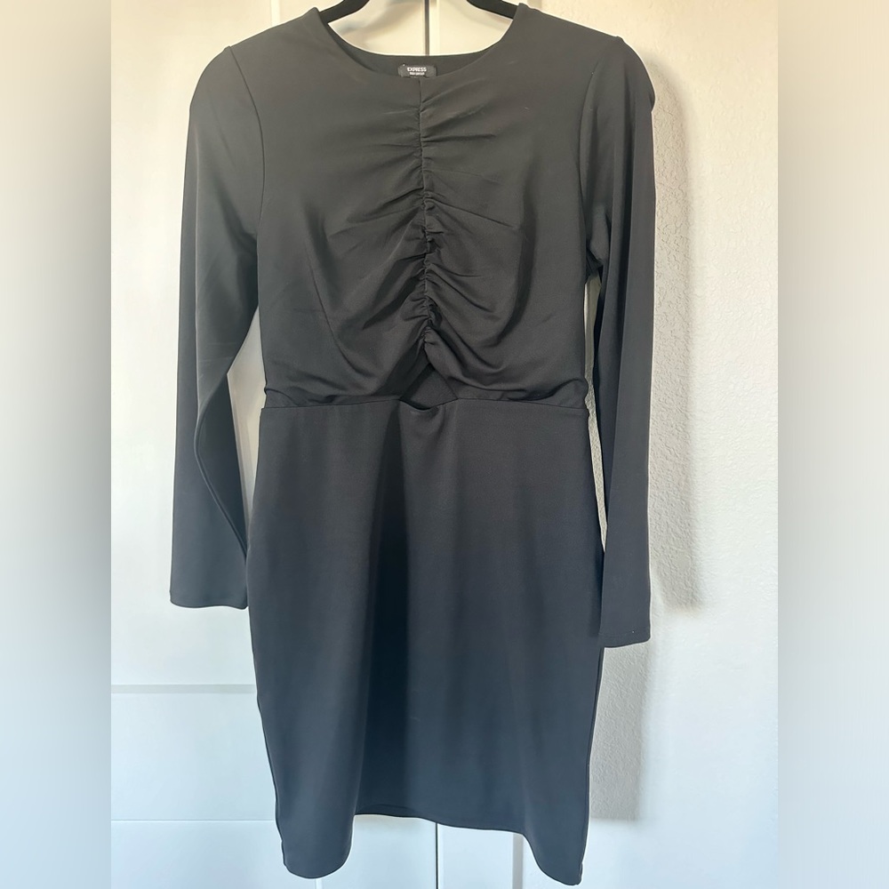 Black mini dress with cut out size M